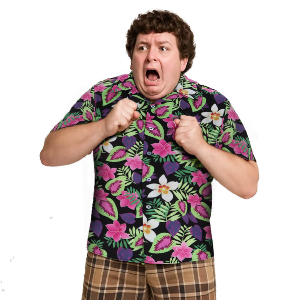 The Goonies Chunk Cosplay Costume Beach Party Hawaiian Shirt Takerlama