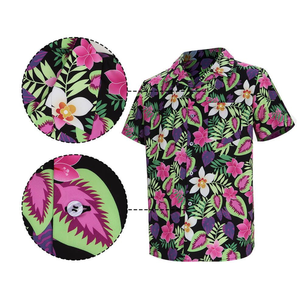 The Goonies Chunk Cosplay Costume Beach Party Hawaiian Shirt Takerlama