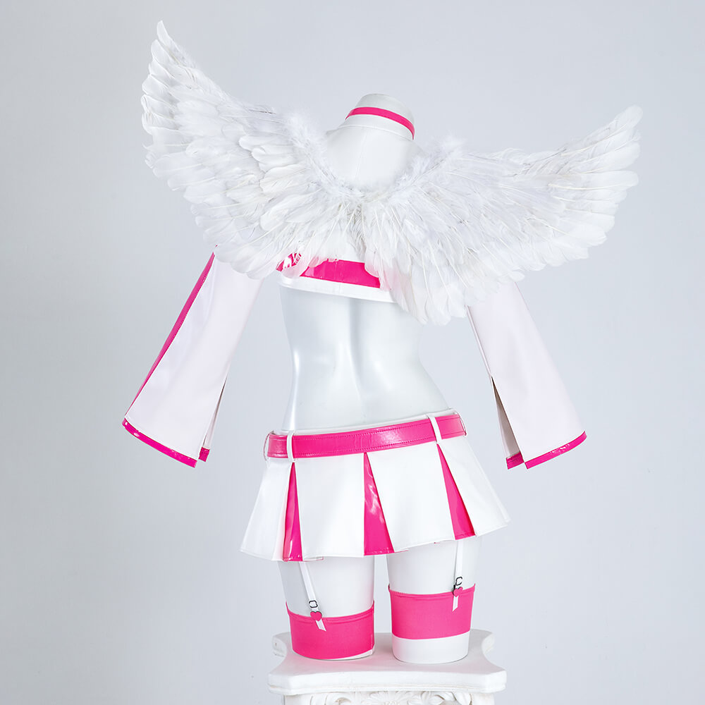 2.5 Dimensional Seduction Liliel Lilysa Amano Cosplay Costume Anime Women White Pink Dress Takerlama