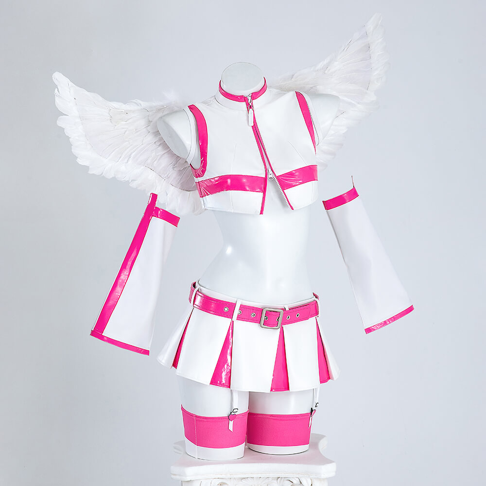 2.5 Dimensional Seduction Liliel Lilysa Amano Cosplay Costume Anime Women White Pink Dress Takerlama