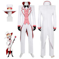 Hazbin Hotel Lucifer Morningstar Cosplay Costume with Hat Takerlama