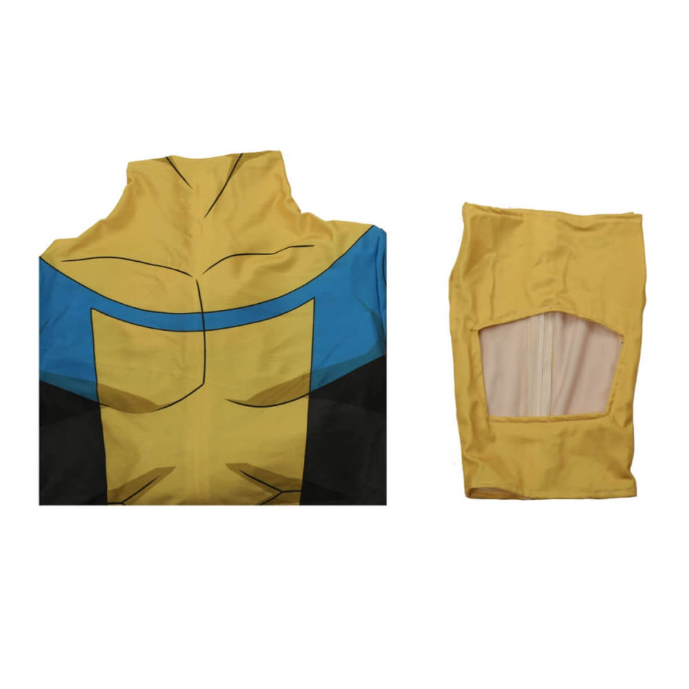 Invincible Mark Grayson Cosplay Costume Adult Kids Superhero Yellow Jumpsuit Mask Takerlama