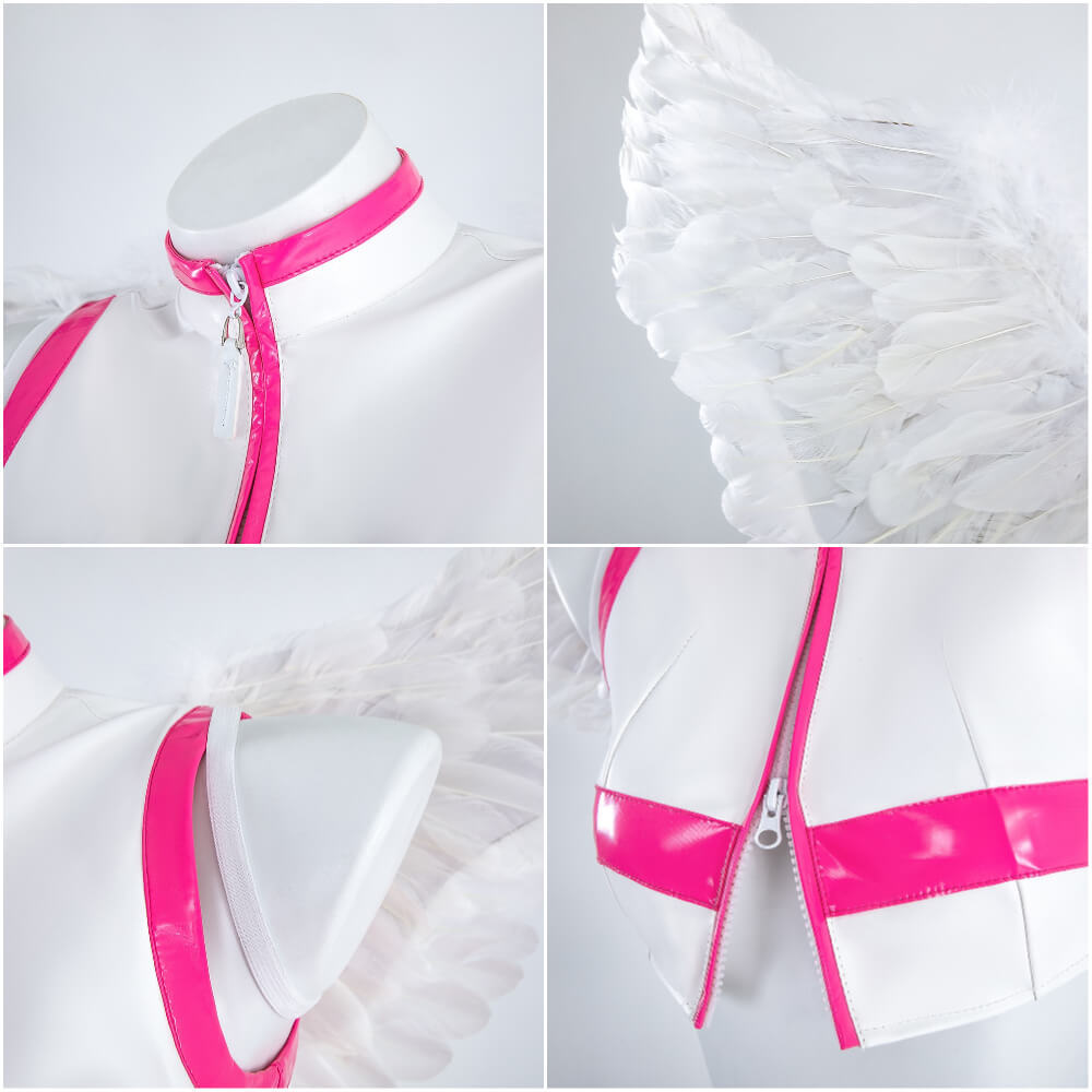 2.5 Dimensional Seduction Liliel Lilysa Amano Cosplay Costume Anime Women White Pink Dress Takerlama