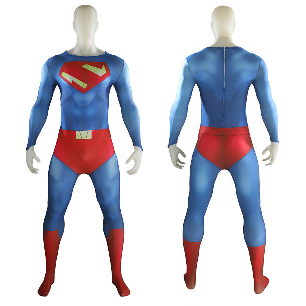 My Adventures with Clark Kent Cosplay Costume for Adults Kids Superhero Jumpsuit Cloak Takerlama