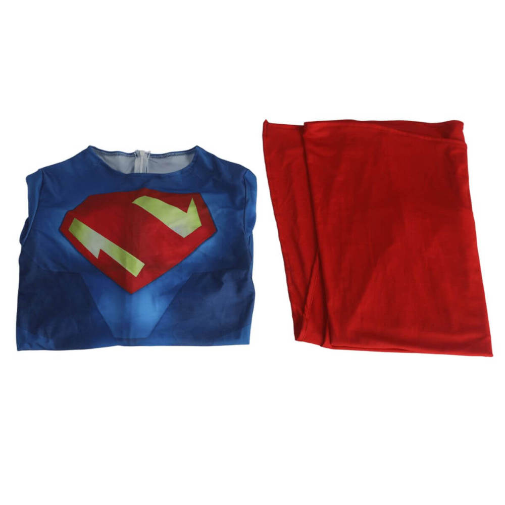 My Adventures with Clark Kent Cosplay Costume for Adults Kids Superhero Jumpsuit Cloak Takerlama