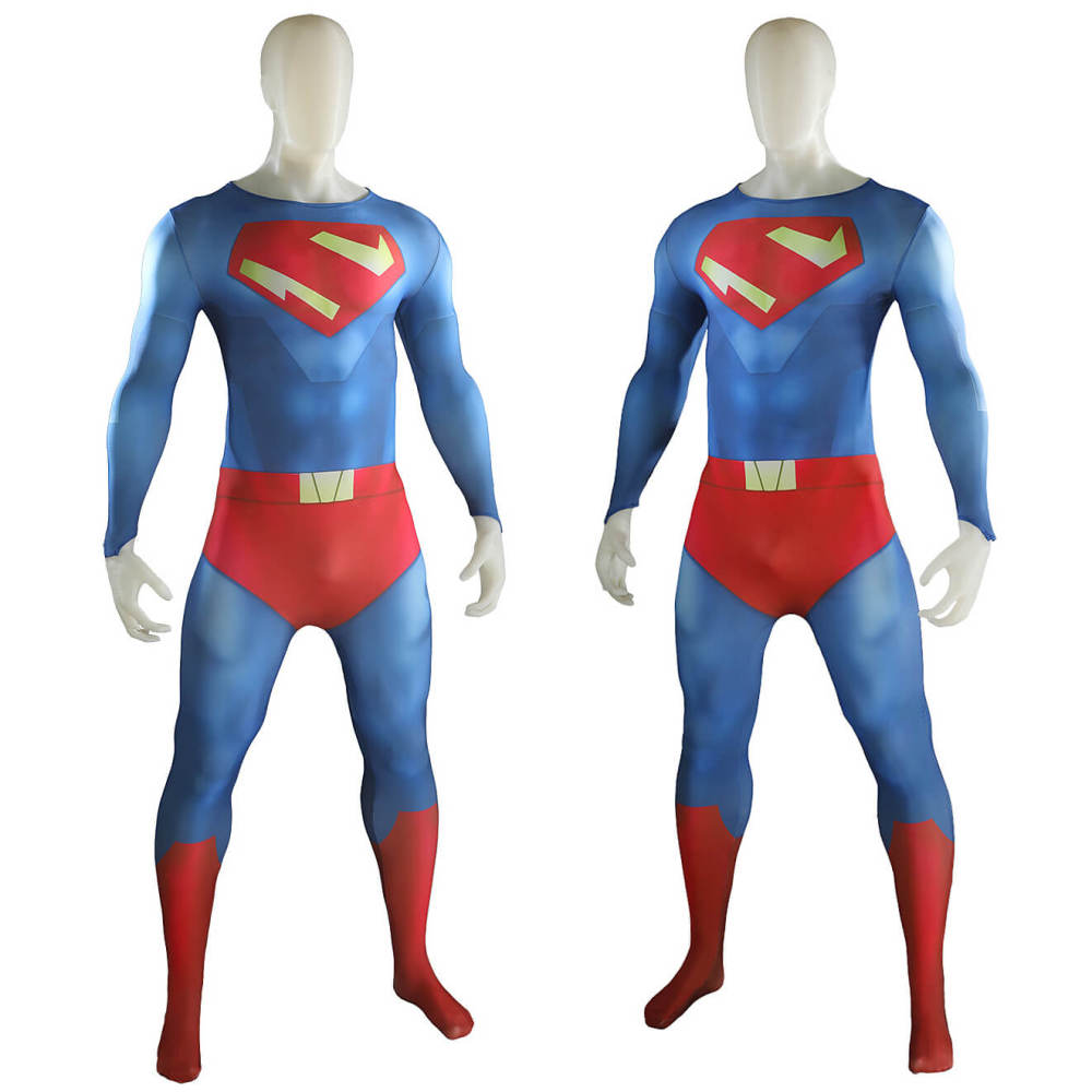 My Adventures with Clark Kent Cosplay Costume for Adults Kids Superhero Jumpsuit Cloak Takerlama