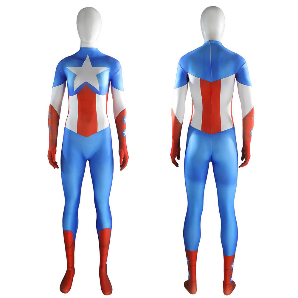 American Dream Shannon Carter Jumpsuit | Female Captain America Cosplay Costume Takerlama