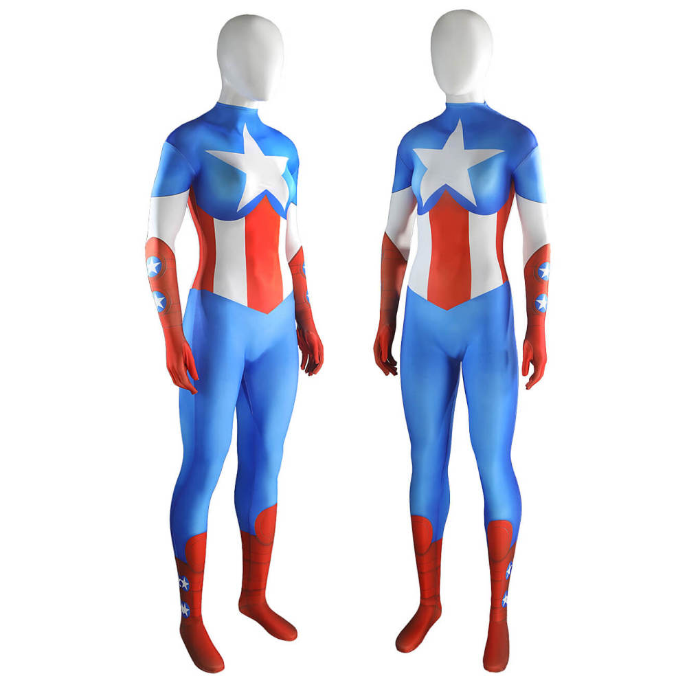 American Dream Shannon Carter Jumpsuit | Female Captain America Cosplay Costume Takerlama