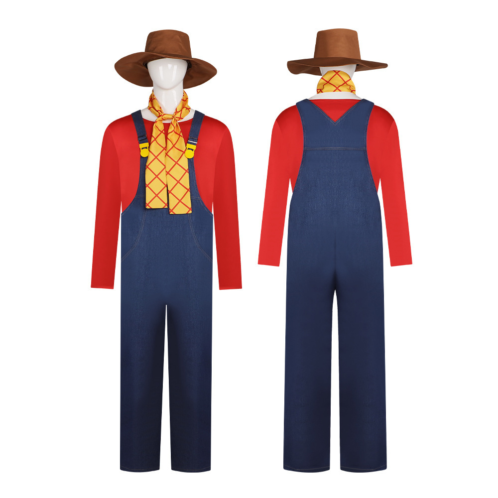 Toy Story Stinky Pete Cosplay Costume Prospector Overalls Set Takerlama