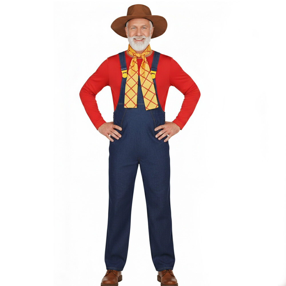 Toy Story Stinky Pete Cosplay Costume Prospector Overalls Set Takerlama