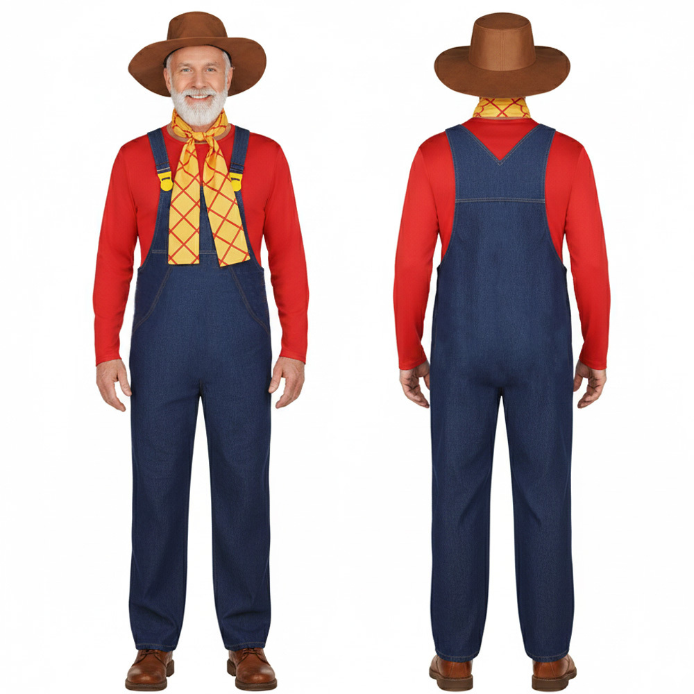 Toy Story Stinky Pete Cosplay Costume Prospector Overalls Set Takerlama