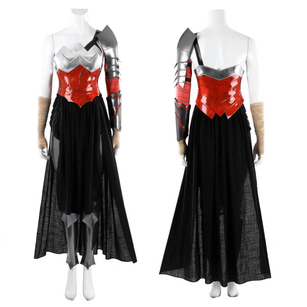 Deluxe Absolute Diana Cosplay Costume Red Superheroe Outfit Takerlama
