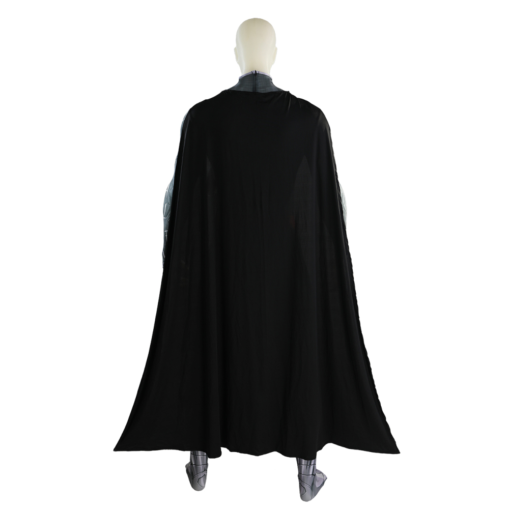 Clark Kent New 52 Superhero Cosplay Costume Black 3D Print Jumpsuit Cloak Takerlama