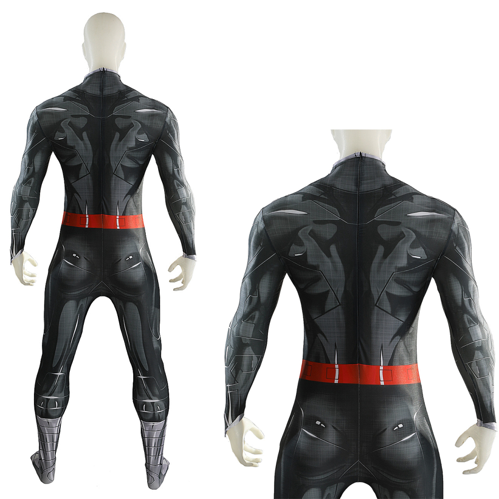 Clark Kent New 52 Superhero Cosplay Costume Black 3D Print Jumpsuit Cloak Takerlama