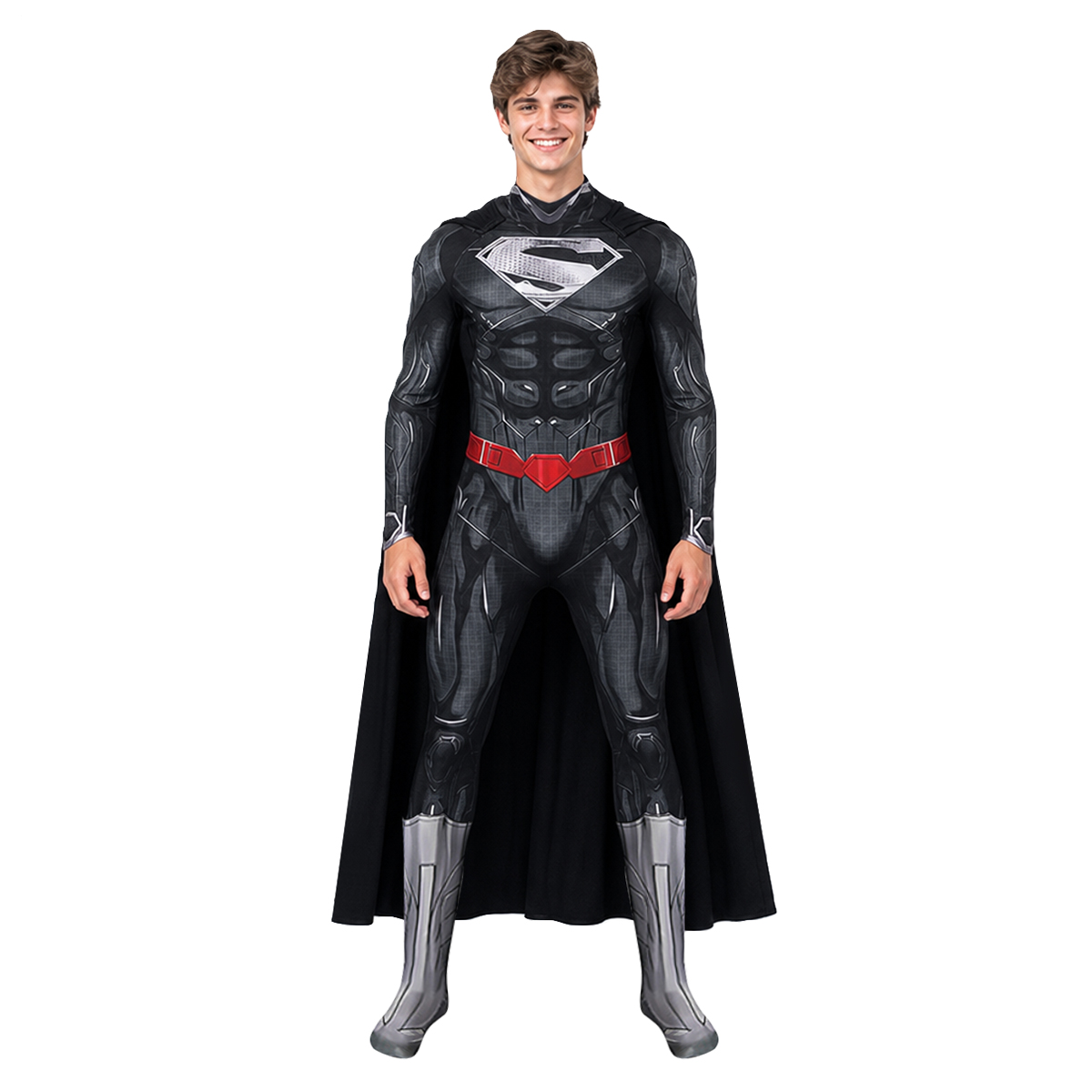 The New 52 Clark Kent Superhero Outfit: 3D Printed Black Jumpsuit & Cape