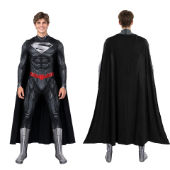 Clark Kent New 52 Superhero Cosplay Costume Black Suit Adult Kids Takerlama