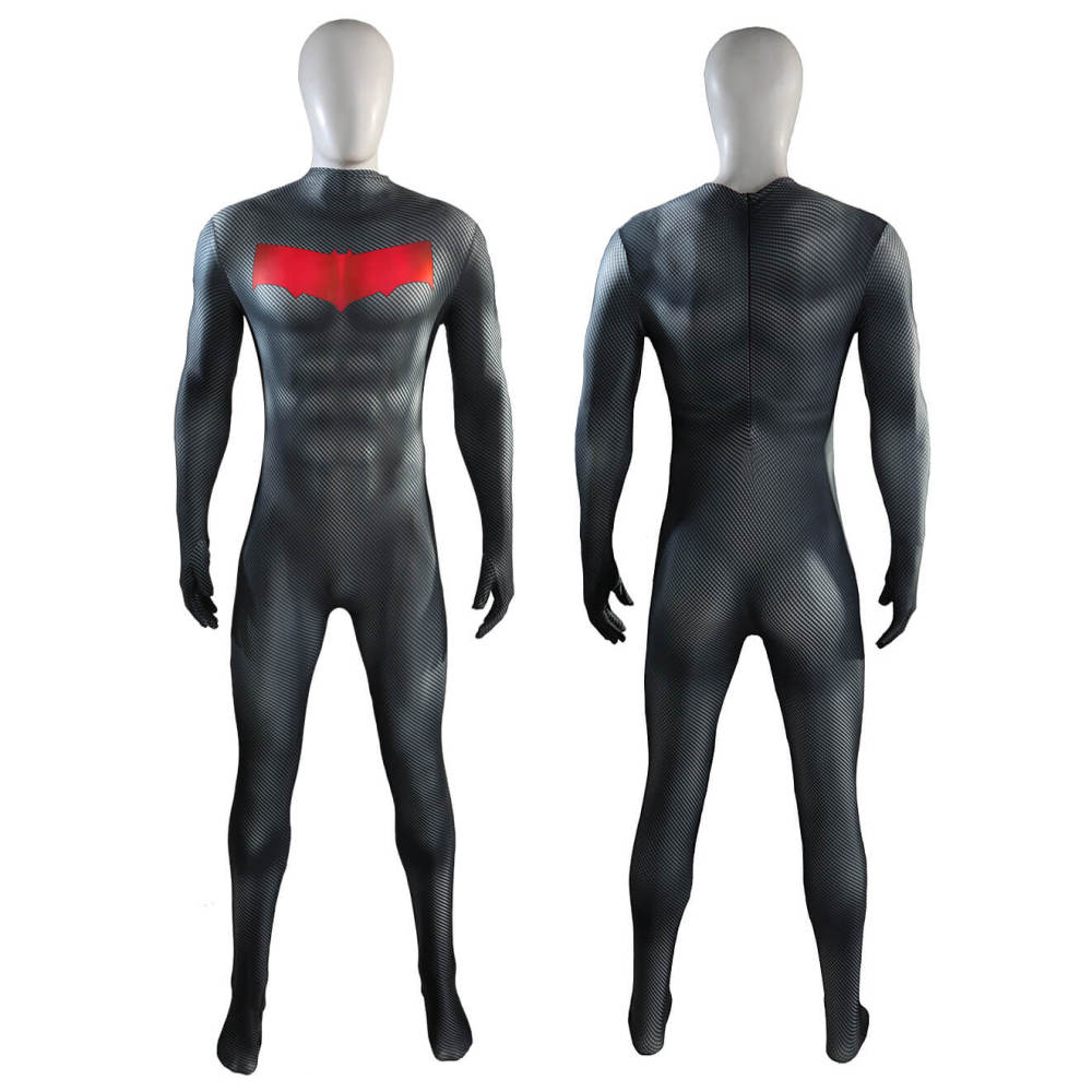 Red Hood Jason Todd Costume Superhero Muscle Jumpsuit Takerlama
