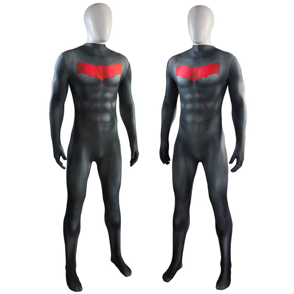Red Hood Jason Todd Costume Superhero Muscle Jumpsuit Takerlama