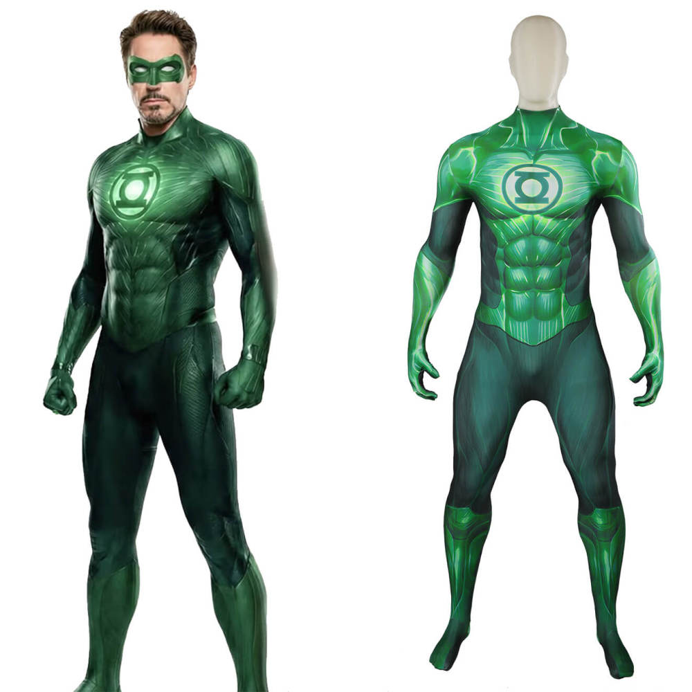 Hal Jordan Green Cosplay Costume Superhero 3D Print Jumpsuit Takerlama