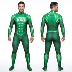 Hal Jordan Green Cosplay Costume Superhero 3D Print Jumpsuit Kids Adult Takerlama