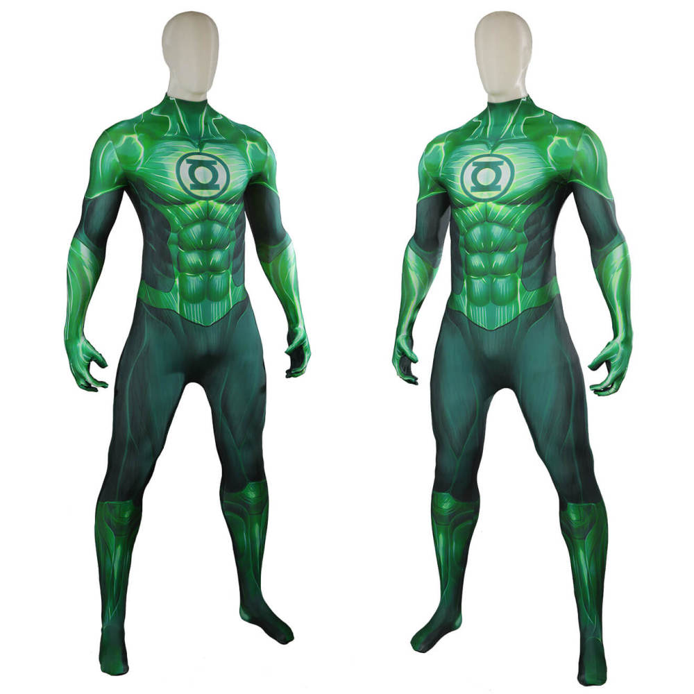 Hal Jordan Green Cosplay Costume Superhero 3D Print Jumpsuit Takerlama