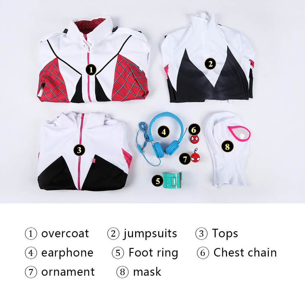 All New Spider Gwen The Ghost Spider Cosplay Costume Takerlama