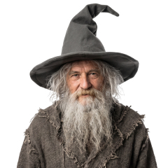 Men's The Hobbit Gandalf Wizard Cosplay Hat Medieval Halloween Props In Stock