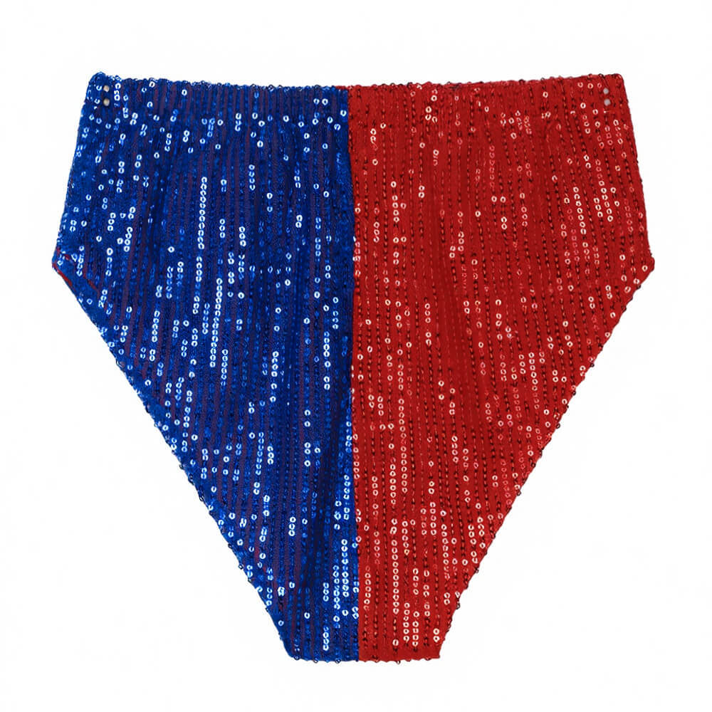 Harley Q Sequins Shorts Quinn Clown Princess of Crime Gotham's Queen Cosplay Underwear In Stock Takerlama