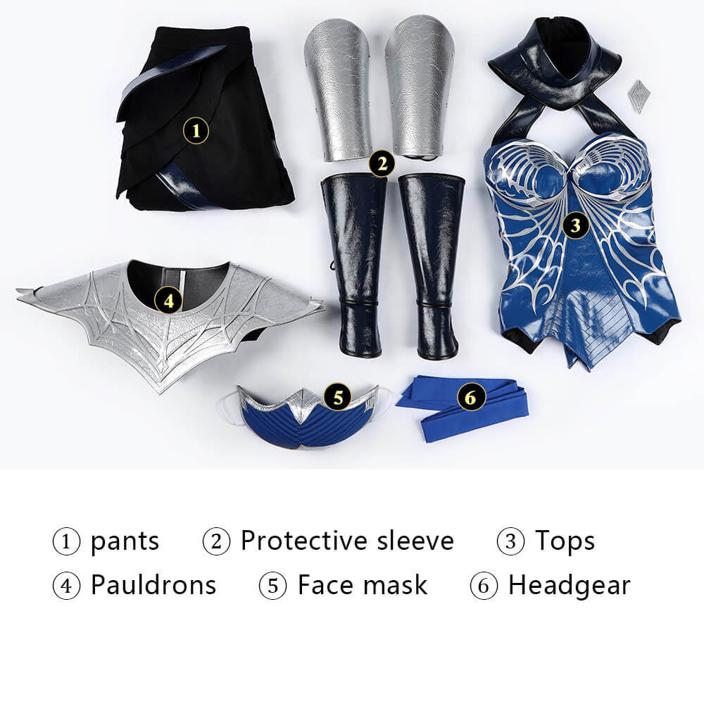 Mortal Kombat 2 Kitana Cosplay Costume Takerlama