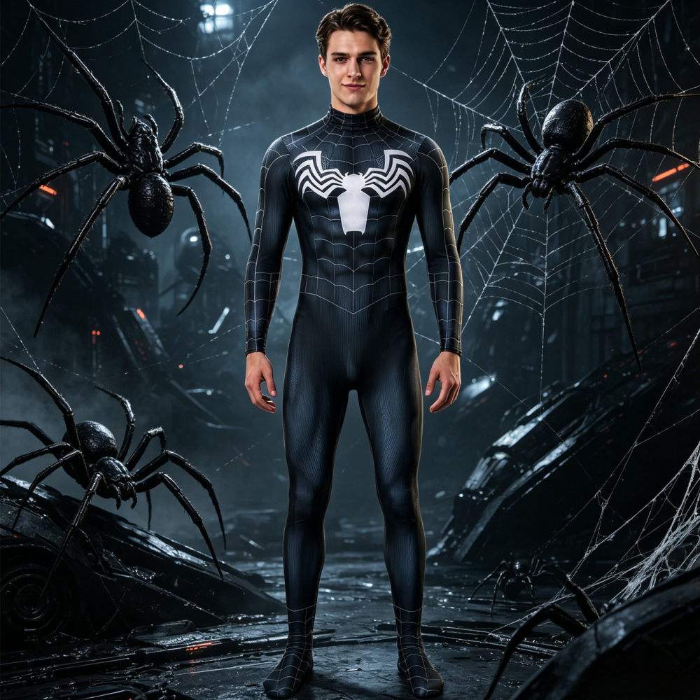 Symbiote Spider-Man Black Suit Tobey Maguire Spider-Man 3 Costume Takerlama