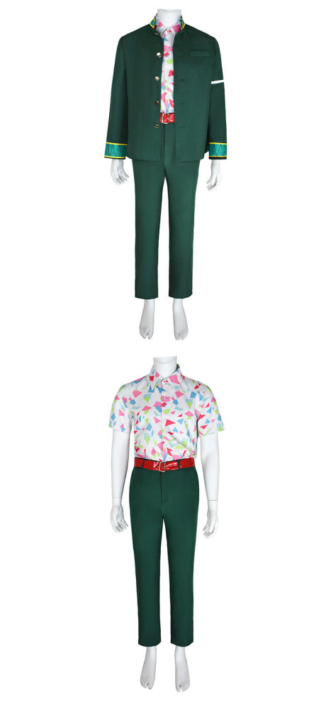 Wind Breaker Mitsuki Kiryu Halloween Cosplay Costume Anime Theme Party Green Suit Takerlama