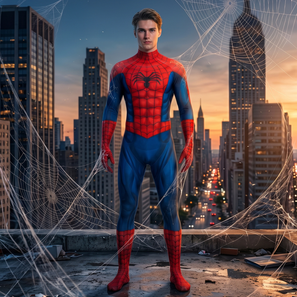 Ultimate Spider-Man Superhero Cosplay Costume Bodysuit With Mask Takerlama