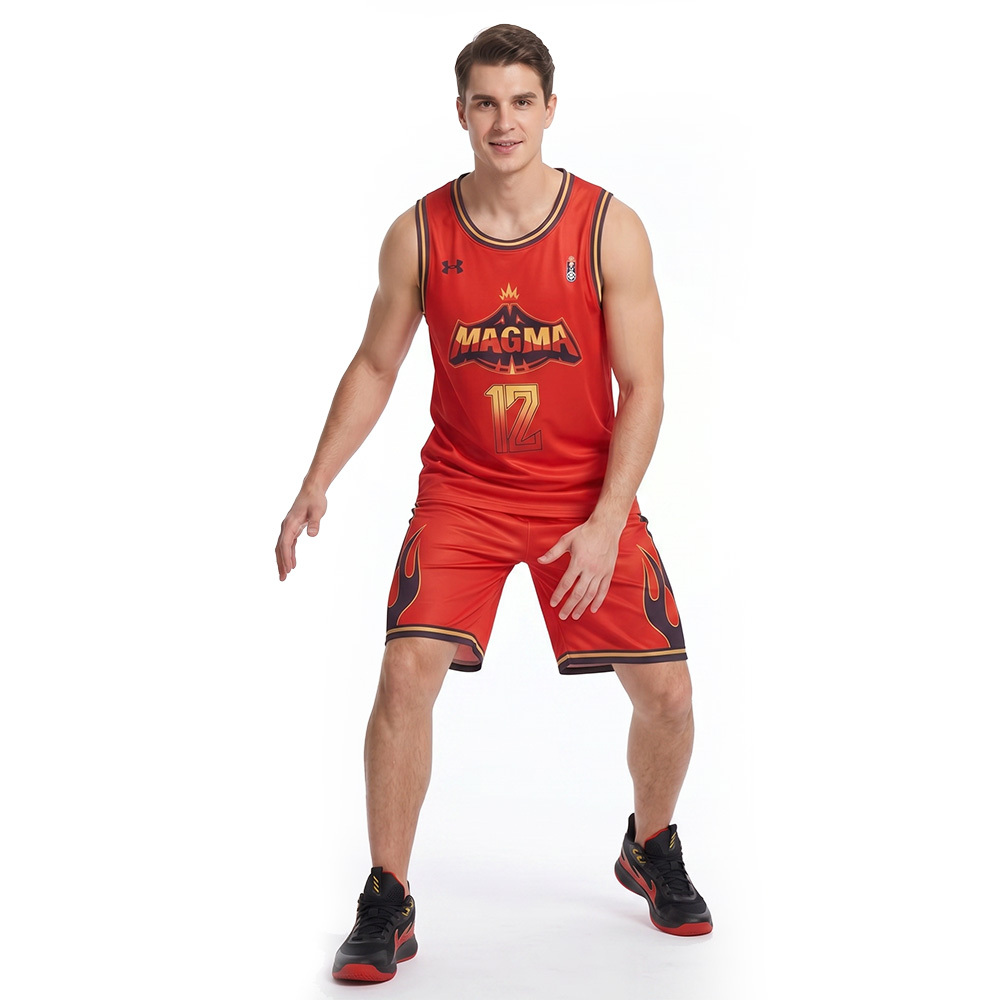 Magma 12 Jersey GOAT Mane Attraction Red Basketball Team Outfit Men Kids Takerlama In Stock