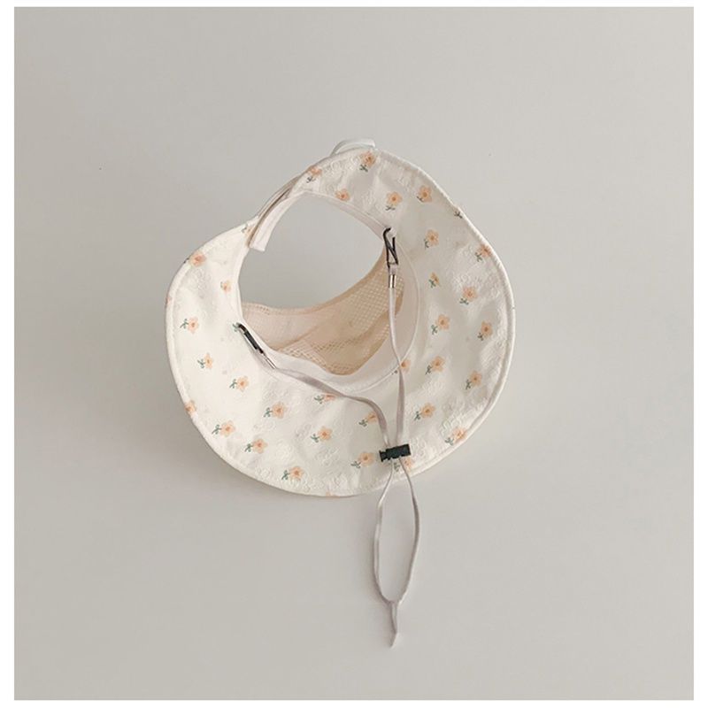 Takerlama Baby Girl's Summer Sun Hat Open-Top Style with Fresh Floral Print Hats for infants