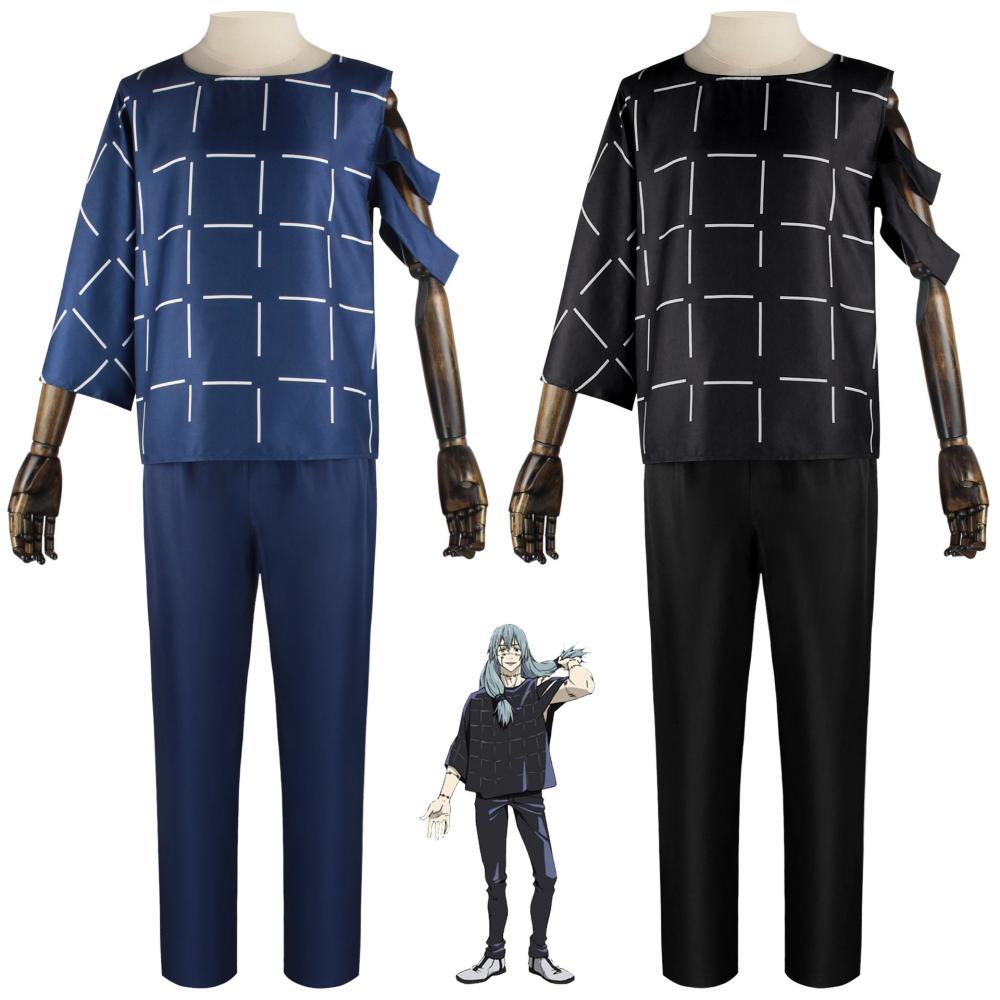 JJK Mahito Tops Cosplay Costume Black Blue Takerlama