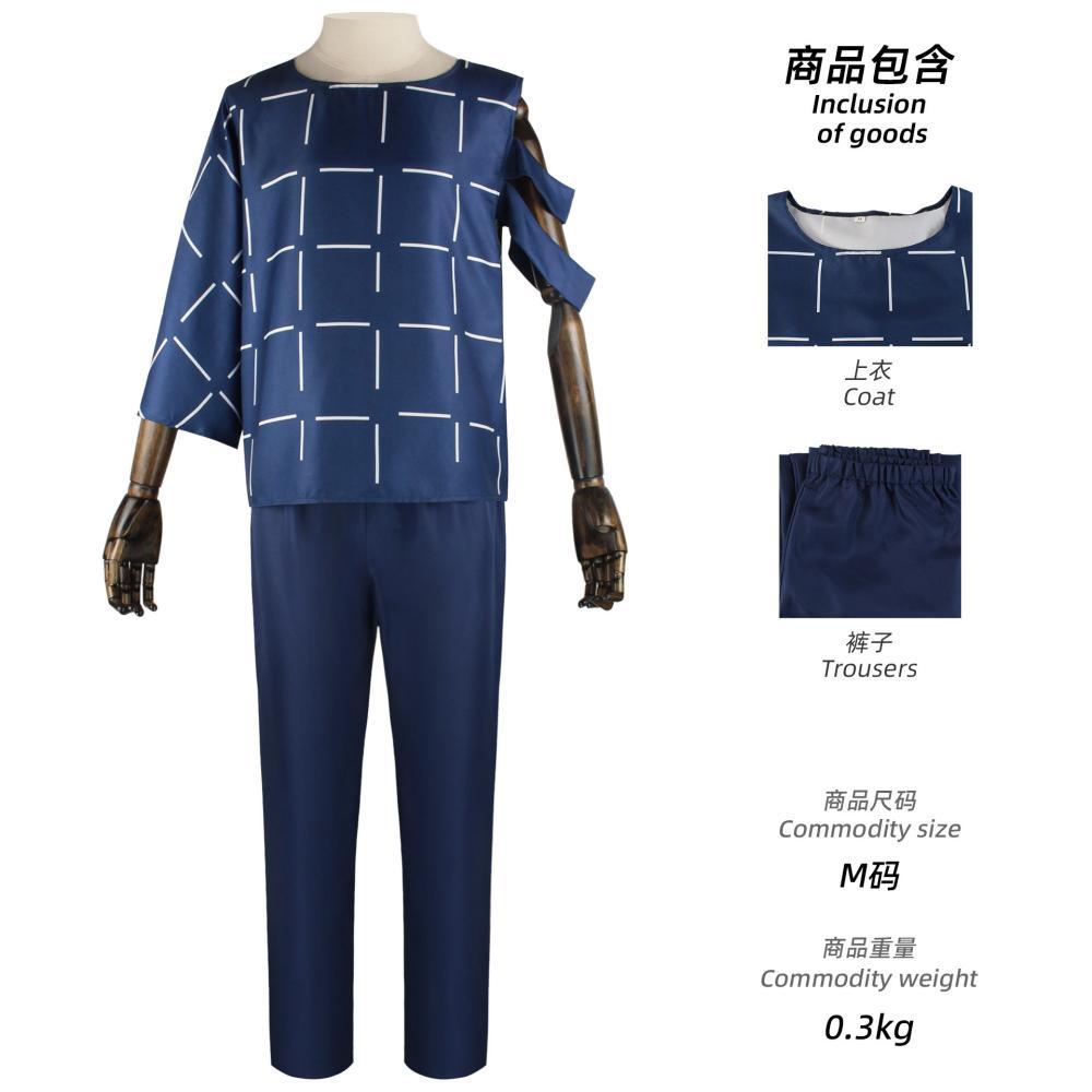JJK Mahito Tops Cosplay Costume Black Blue Takerlama