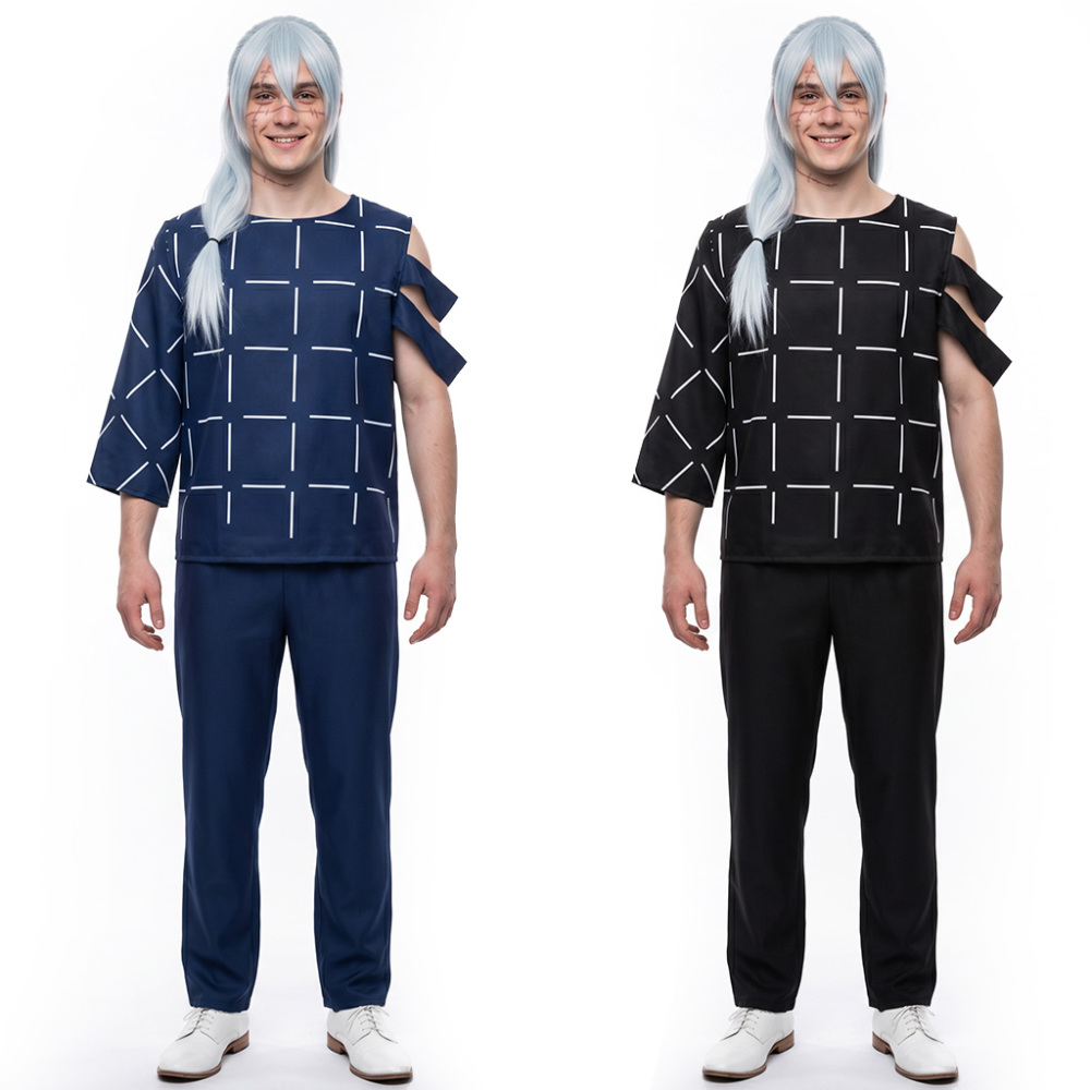 JJK Mahito Tops Cosplay Costume Black Blue Takerlama