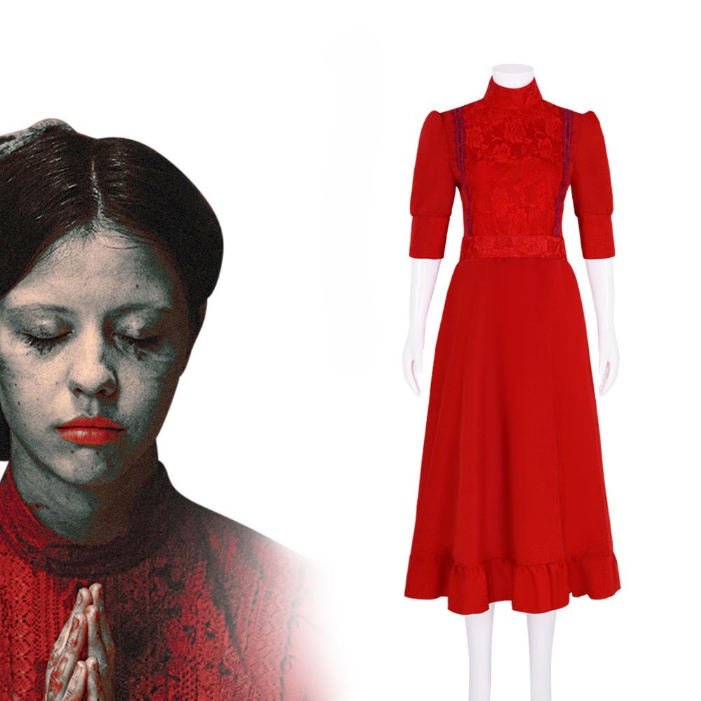Pearl Red Dress Pearl 2022(film) Cosplay Costume Halloween Outfit Takerlama