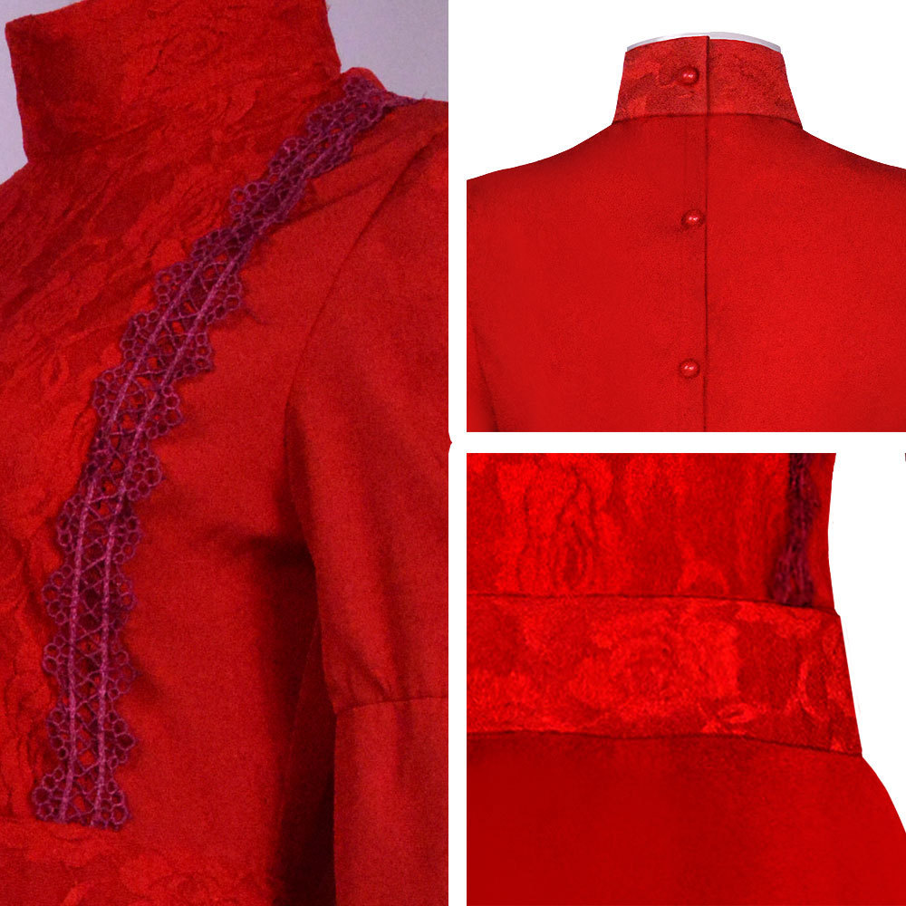 Pearl Red Dress Pearl 2022(film) Cosplay Costume Halloween Outfit Takerlama