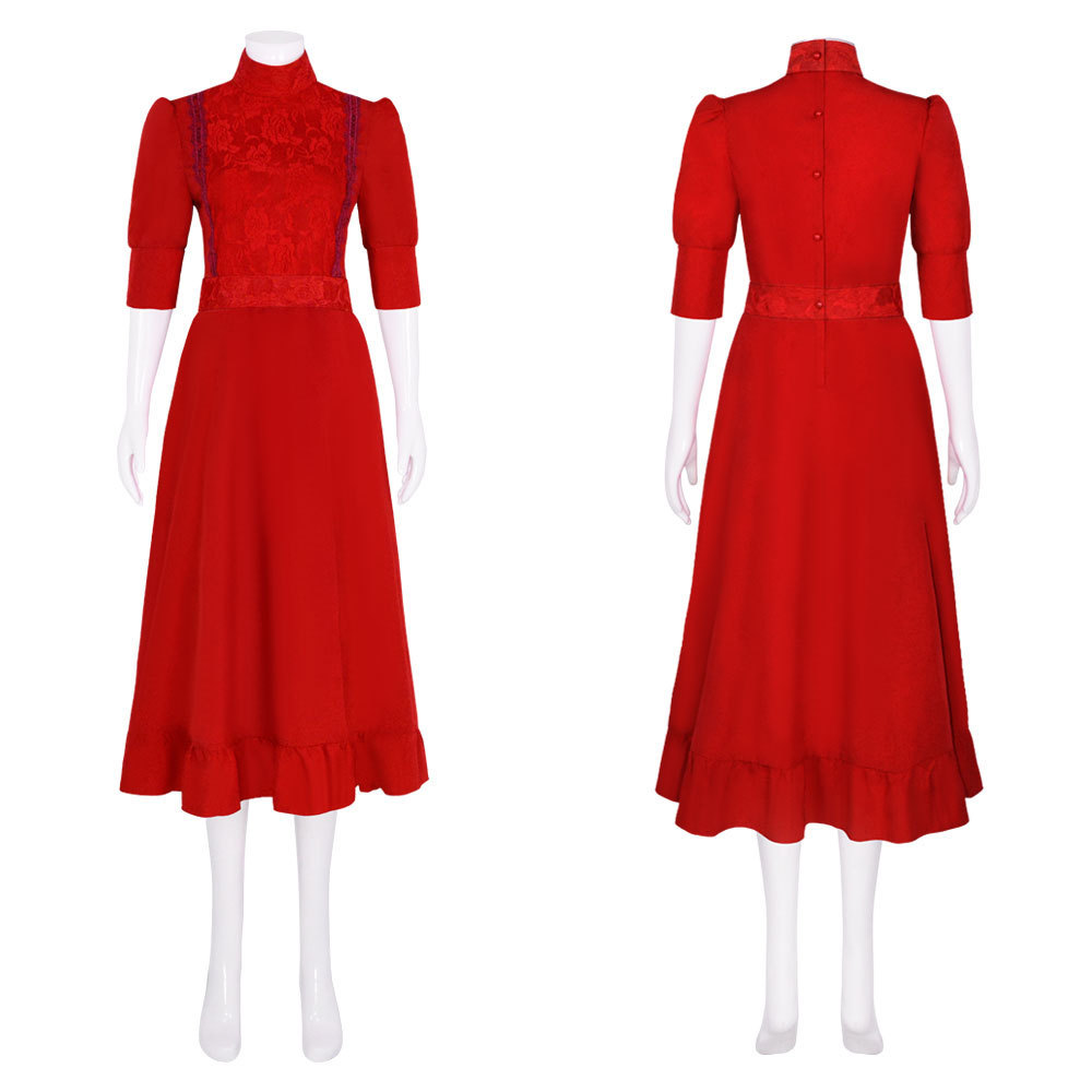 Pearl Red Dress Pearl 2022(film) Cosplay Costume Halloween Outfit Takerlama
