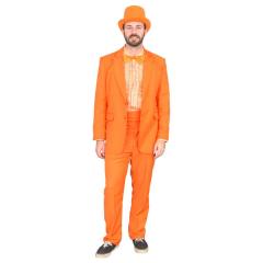 Dumb and Dumber Lloyd Christmas Cosplay Costume Orange Suit with Hat Takerlama In Stock