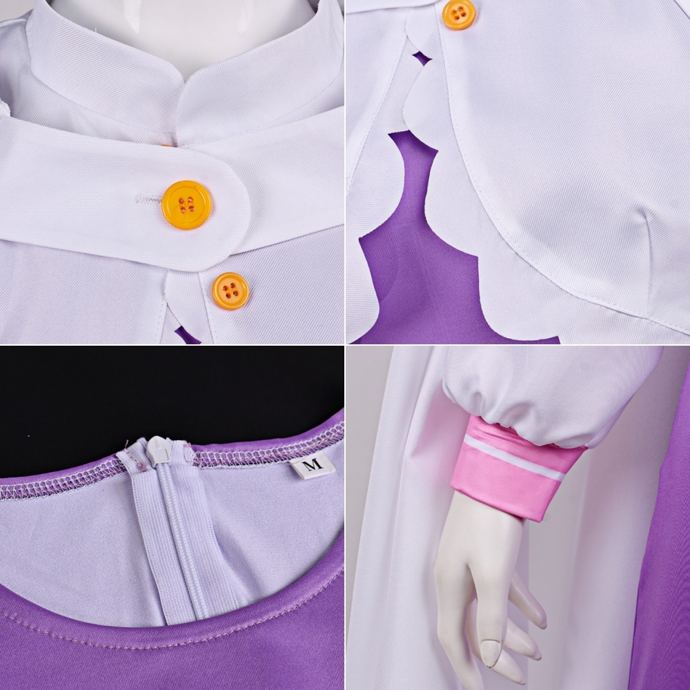Re:Zero Season 4 Emilia Cosplay Costume Purple Jumpsuit Cloak Takerlama