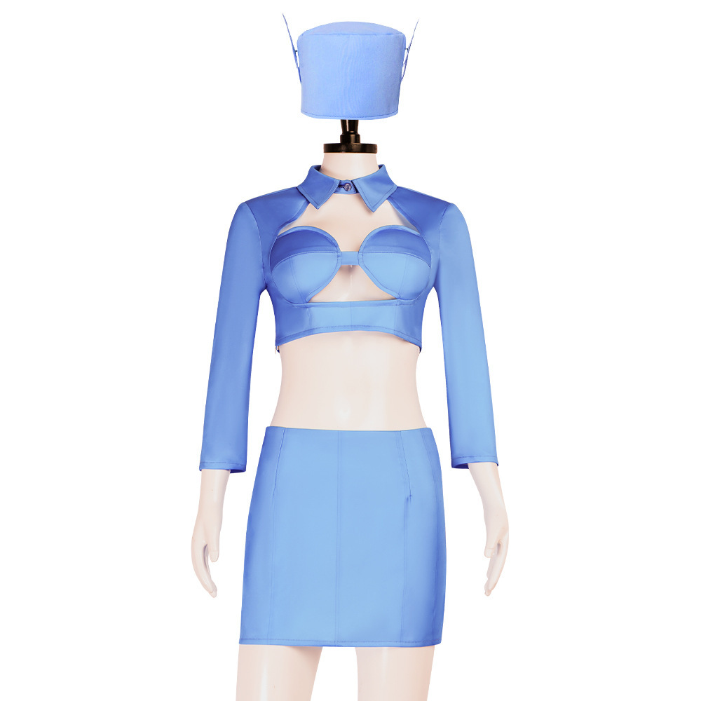 The Fifth 5th Element Zone 2 Stewardess Cosplay Costume Shirt Hat Takerlama