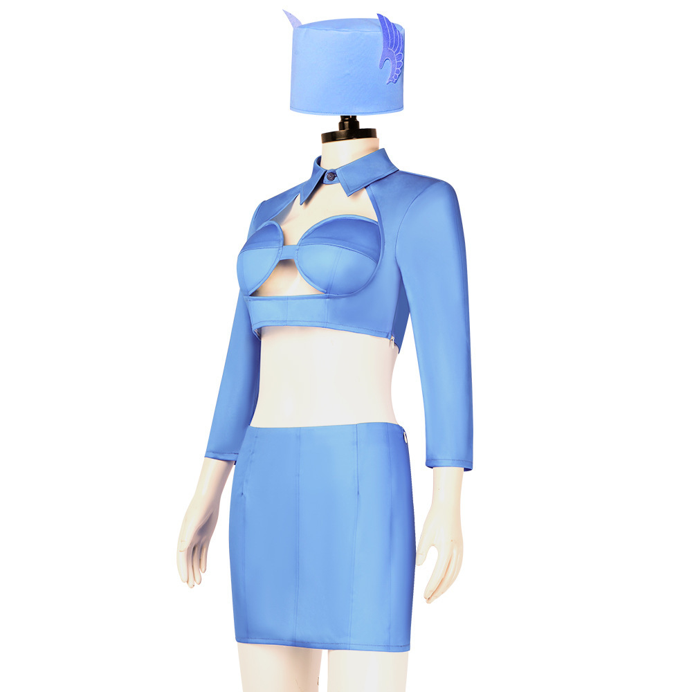 The Fifth 5th Element Zone 2 Stewardess Cosplay Costume Shirt Hat Takerlama