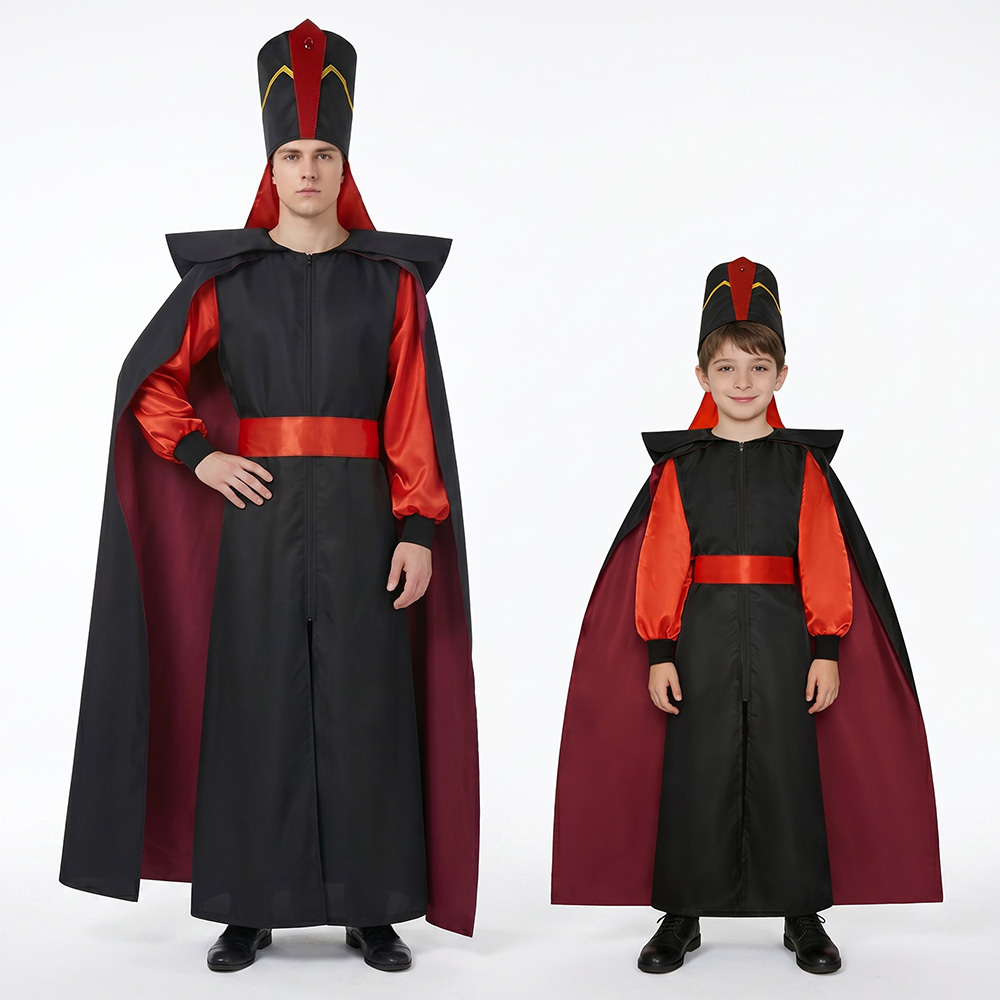 Aladdin Jafar Men's Costume Halloween Cosplay Outfit Takerlama