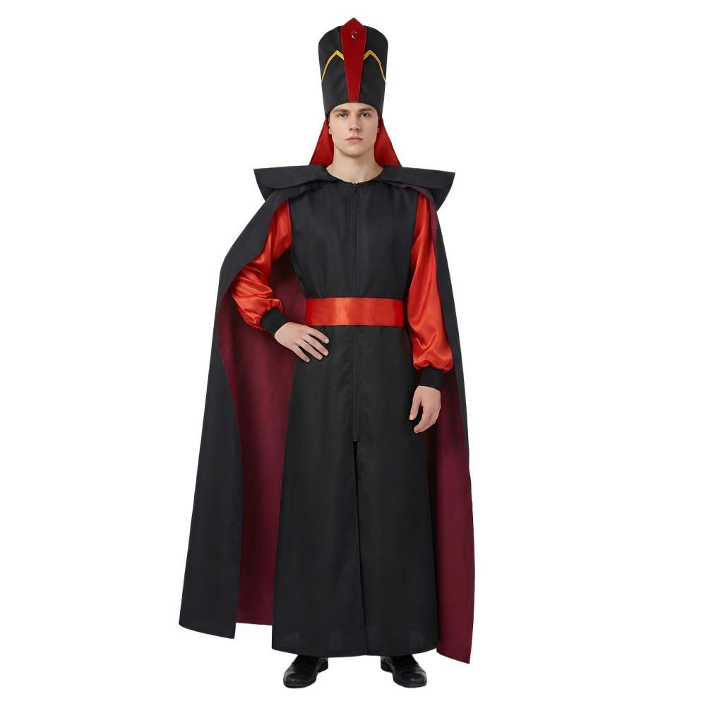 Aladdin Jafar Men's Costume Halloween Cosplay Outfit Takerlama