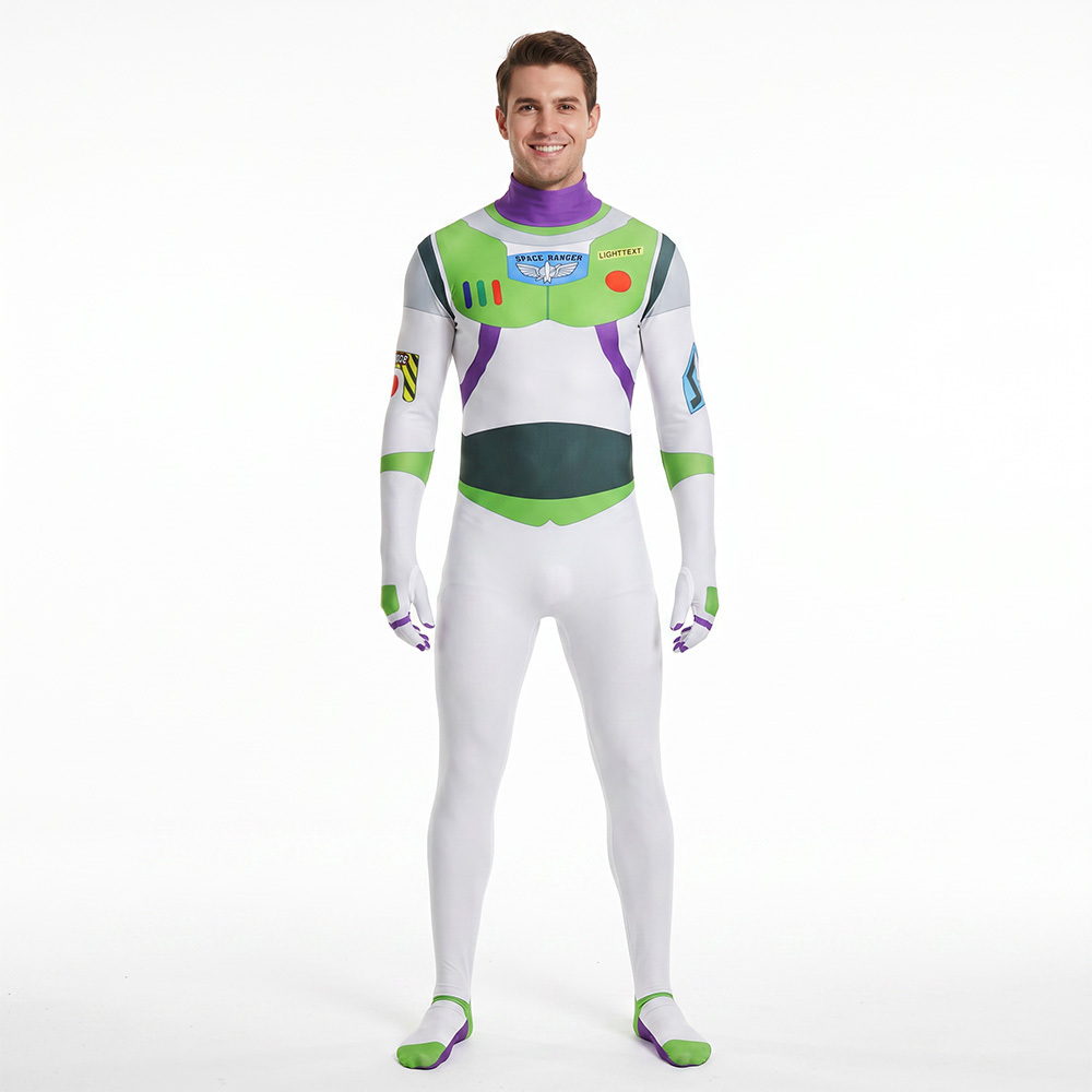 Toy Story Buzz Lightyear Cosplay Costume Print Bodysuit Kids Adults Takerlama