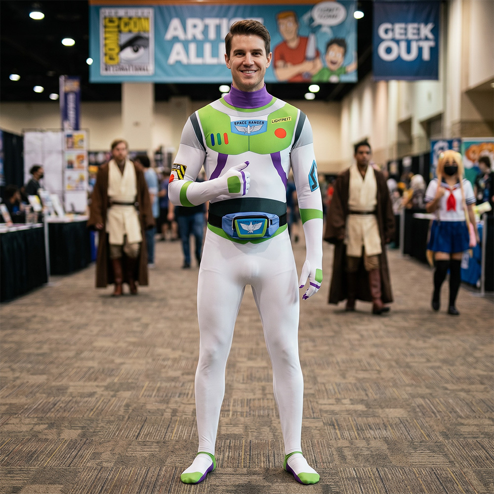 Toy Story Buzz Lightyear Cosplay Costume Print Bodysuit Kids Adults Takerlama