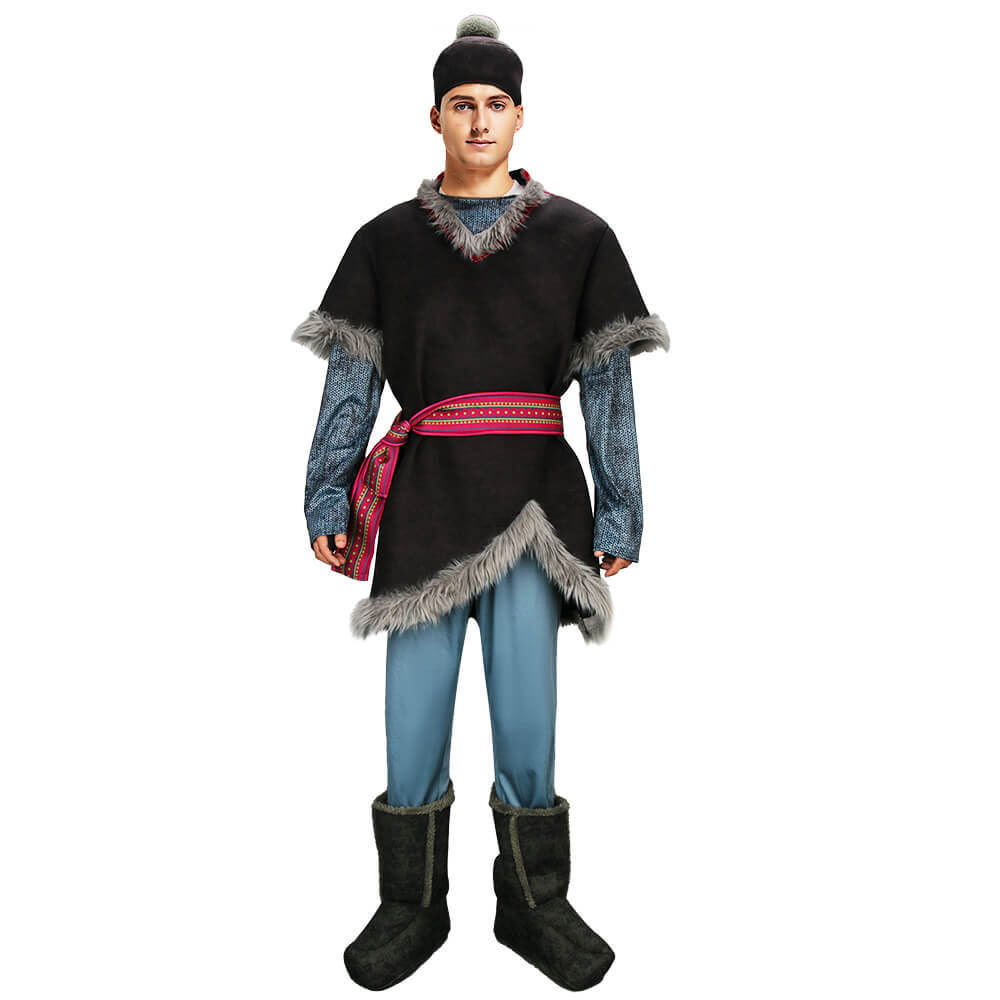 Disney Frozen Kristoff Bjorgman Iceman Cosplay Costume In Stock-Takerlama