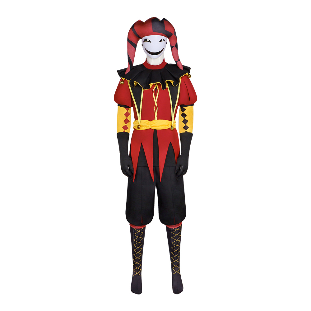 The Freak Circus Pierrot Harlequin Clown Halloween Cosplay Costume Takerlama